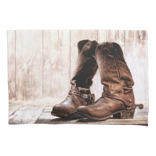 Gepersonaliseerde kussen Hoesjes laarzen land rust Kussensloop (Voorkant-Links)