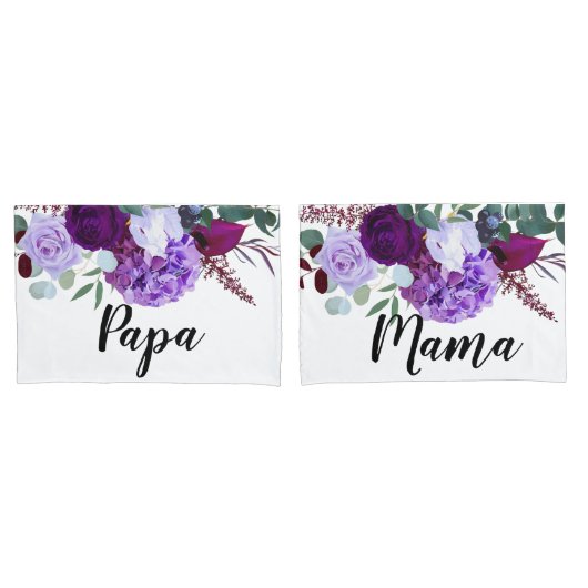 Gepersonaliseerde kussen Hoesjes Lavendel Hibiscus Kussensloop (Voorkant-Set)