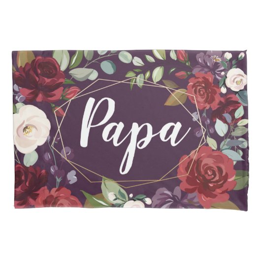 Gepersonaliseerde kussen Hoesjes Plum Paarse Rozen Kussensloop (Voorkant-Links)