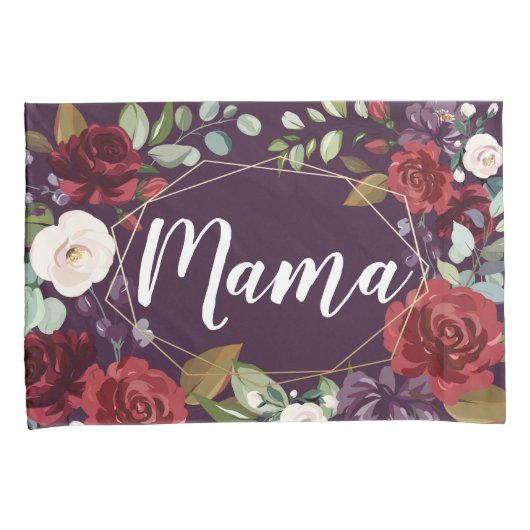 Gepersonaliseerde kussen Hoesjes Plum Paarse Rozen Kussensloop (Voorkant-Rechts)