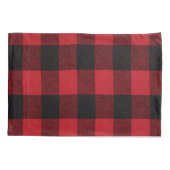 Gepersonaliseerde kussen Hoesjes Red Buffalo Plaid Kussensloop (Achterkant-Links)