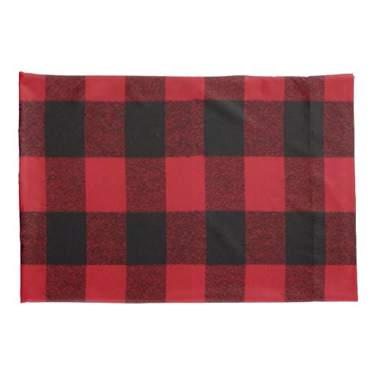 Gepersonaliseerde kussen Hoesjes Red Buffalo Plaid Kussensloop (Achterkant-Rechts)