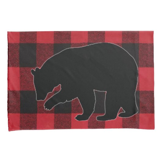 Gepersonaliseerde kussen Hoesjes Red Buffalo Plaid Kussensloop (Voorkant-Rechts)