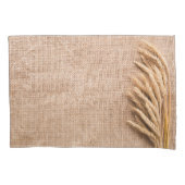 Gepersonaliseerde Kussen Hoesjes Tarwe op Burlap S Kussensloop (Voorkant-Links)