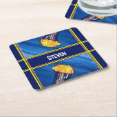 Gepersonaliseerde kwallen kartonnen onderzetters (Schuin)