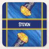 Gepersonaliseerde kwallen kartonnen onderzetters (Voorkant)