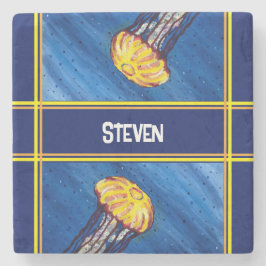 Gepersonaliseerde kwallen stenen onderzetter