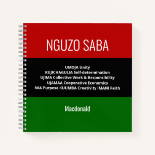 Gepersonaliseerde Kwanzaa Notitieboek