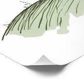 Gepersonaliseerde Kwekerij Kunst – Kat met Rode Ba Perfect Poster (Hoek)