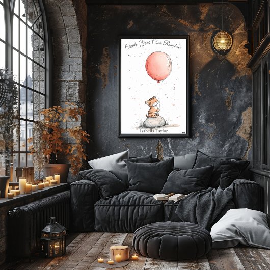 Gepersonaliseerde Kwekerij Kunst – Tijgerwelp & Ro Perfect Poster