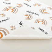 Gepersonaliseerde Kwekerij Modern Rainbow baby Fle Sherpa Deken (3/4)