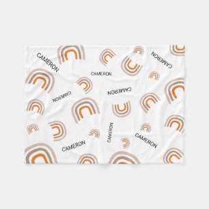 Gepersonaliseerde kwekerij Modern Rainbow baby Fleece Deken
