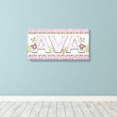 Gepersonaliseerde kwekerij naam Art Paarse Oerwoud Canvas Afdruk (Insitu (Houten vloer))