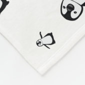 Gepersonaliseerde kwekerij zwart-witte pinguïn fleece deken (Hoek)