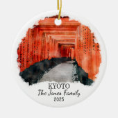 Gepersonaliseerde Kyoto Ornament, Japan Gift Keramisch Ornament (Voorkant)