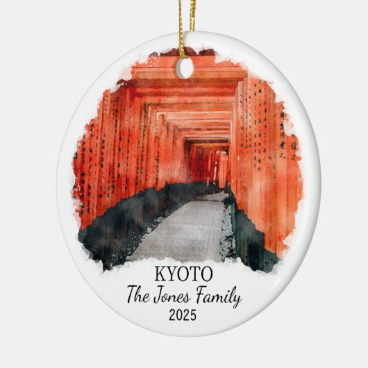 Gepersonaliseerde Kyoto Ornament, Japan Gift Keramisch Ornament (Links)