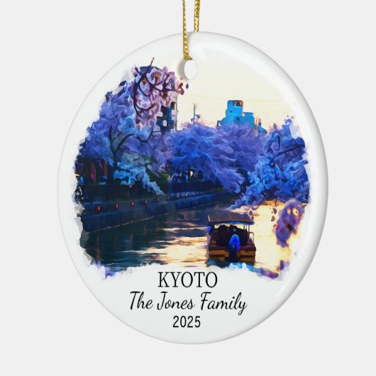 Gepersonaliseerde Kyoto Ornament, Japan Gift Keramisch Ornament (Links)