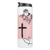 Gepersonaliseerde l Christelijk l God l Schrift, Thermosbeker (Geroteerd rechts)