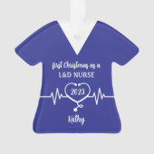 Gepersonaliseerde L&D Nurse Christmas Ornament (voorkant)