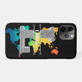 Gepersonaliseerde L Initiaal Silver Monogram Jouw Case-Mate iPhone Case (Achterkant (horizontaal))