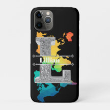 Gepersonaliseerde L Initiaal Silver Monogram Jouw 