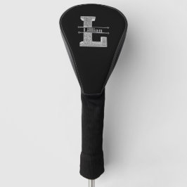 Gepersonaliseerde L Initiaal Silver Monogram Jouw  Golfheadcover