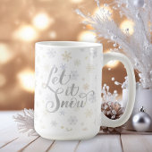 Gepersonaliseerde Laat het Sneeuwvlokken Mok