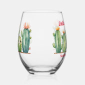 Gepersonaliseerde laatste FIESTA Bachelorette CACT Wijnglas Zonder Voet (Rechts)