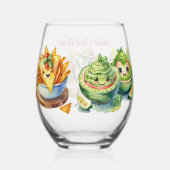 Gepersonaliseerde laatste FIESTA Bachelorette CACT Wijnglas Zonder Voet (Achterkant)