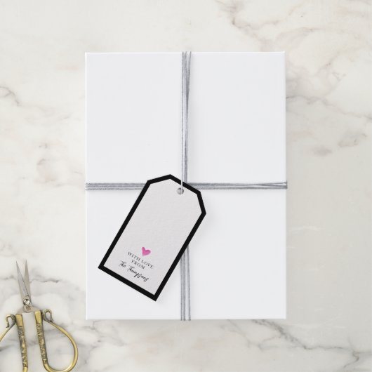 Gepersonaliseerde Labels met handtekeningen - Gete Cadeaulabel (Met Touw)