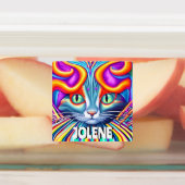 Gepersonaliseerde labels | Unieke mystieke kat (Aangebracht)