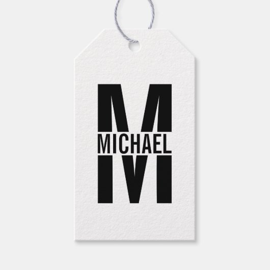 Gepersonaliseerde Labels voor monogram en naam Cadeaulabel (Voorkant)