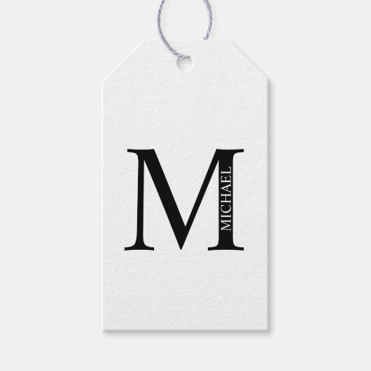 Gepersonaliseerde Labels voor monogram en naam Cadeaulabel (Voorkant)