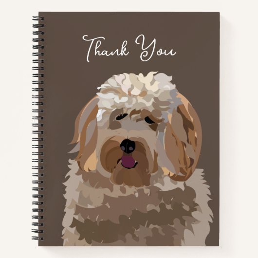 Gepersonaliseerde Labradoodle hond Notitieboek (Voorkant)