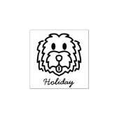 Gepersonaliseerde Labradoodle Naam Rubberstempel (Afrduk)