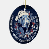 Gepersonaliseerde Labrador DOG Holiday Charm Keramisch Ornament (Rechts)