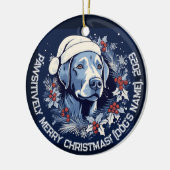 Gepersonaliseerde Labrador DOG Holiday Charm Keramisch Ornament (Links)