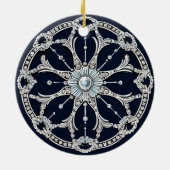 Gepersonaliseerde Labrador DOG Holiday Charm Keramisch Ornament (Achterkant)