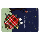 Gepersonaliseerde Labrador familie en de lucht Magneet (Horizontaal)