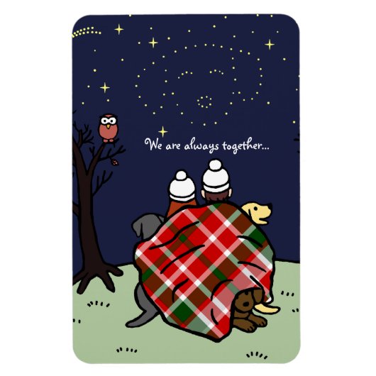 Gepersonaliseerde Labrador familie en de lucht Magneet (Verticaal)