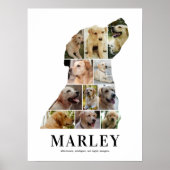 Gepersonaliseerde Labrador Fotocollage Poster (Voorkant)