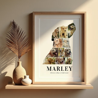 Gepersonaliseerde Labrador Fotocollage Poster