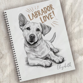 Gepersonaliseerde Labrador Love Dog Notitieboek