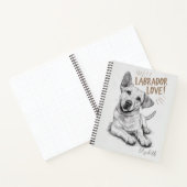 Gepersonaliseerde Labrador Love Dog Notitieboek (Binnen)