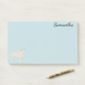 Gepersonaliseerde labrador retriever geel post-it® notes (Op bureau)