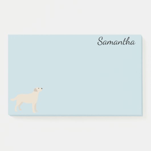 Gepersonaliseerde labrador retriever geel post-it® notes (Voorkant)