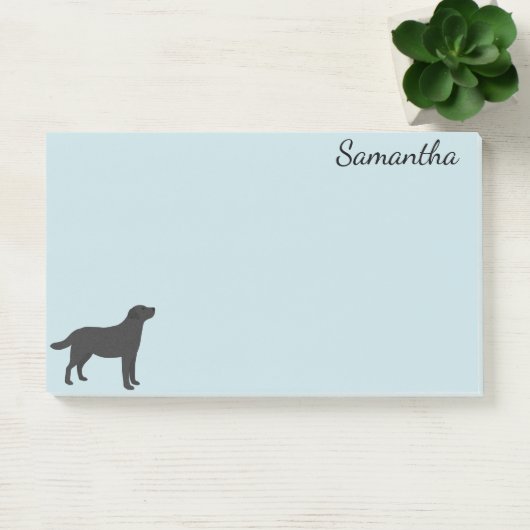 Gepersonaliseerde Labrador Retriever Zwart Post-it® Notes (Kantoor)