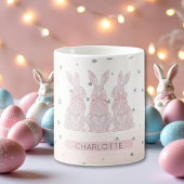 Gepersonaliseerde Lace Bunny Easter Mok