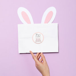 Gepersonaliseerde Lace Bunny Easter Stickers