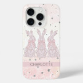 Gepersonaliseerde Lace Bunny iPhone Case (Achterkant)